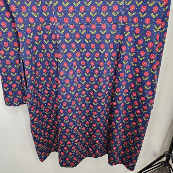 Boden Penelope Jersey Long Sleeve Dress Navy Daisy Foliage Size 10 Petite - Picture 10 of 16